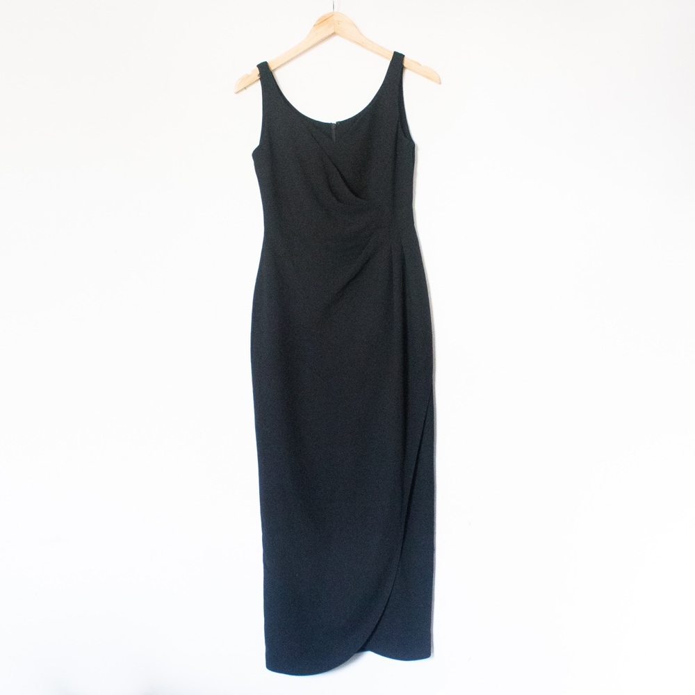 David Warren New York | Vintage 90's Sleeveless Black Cocktail Dress | Size 4
